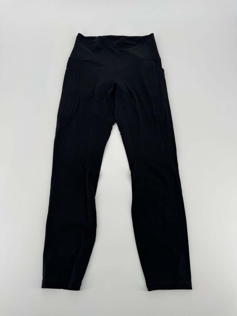 Lululemon Athletica Black High-Rise Leggings with Side Pockets Size 6